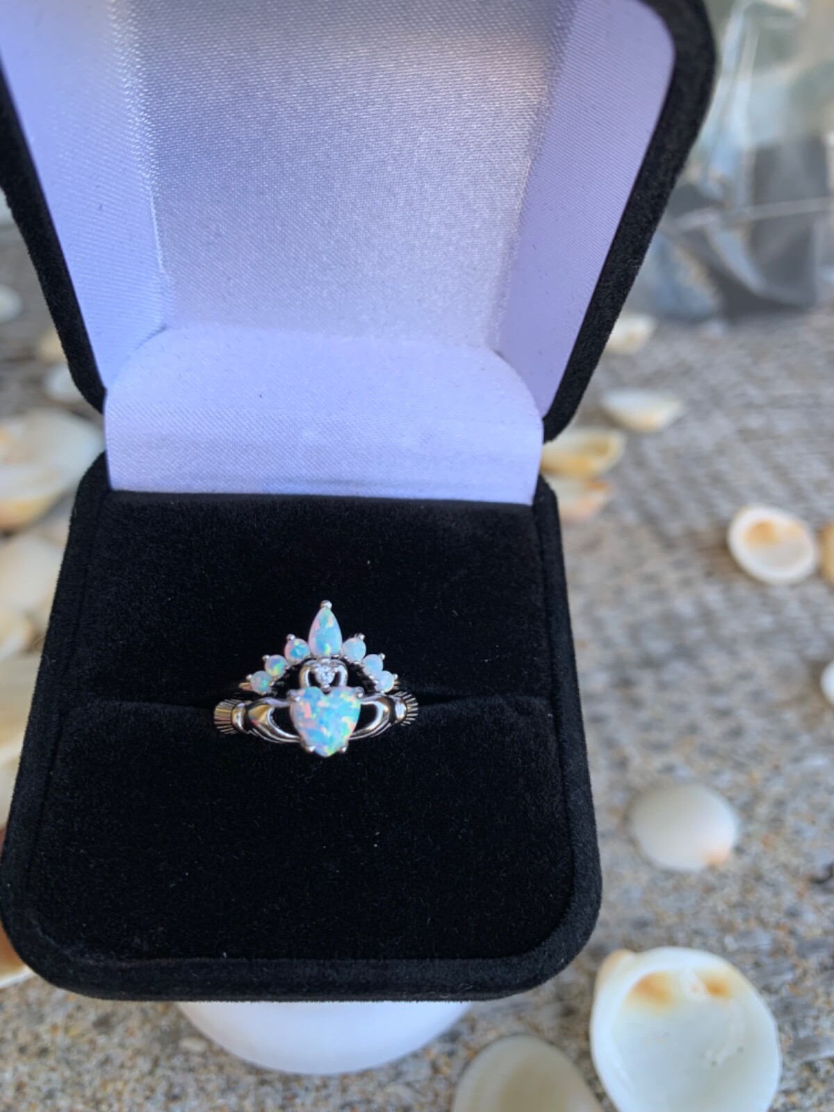 Claddagh ring,Irish ring opal ring,Claddagh rings Irish ring, Opal Claddagh ring