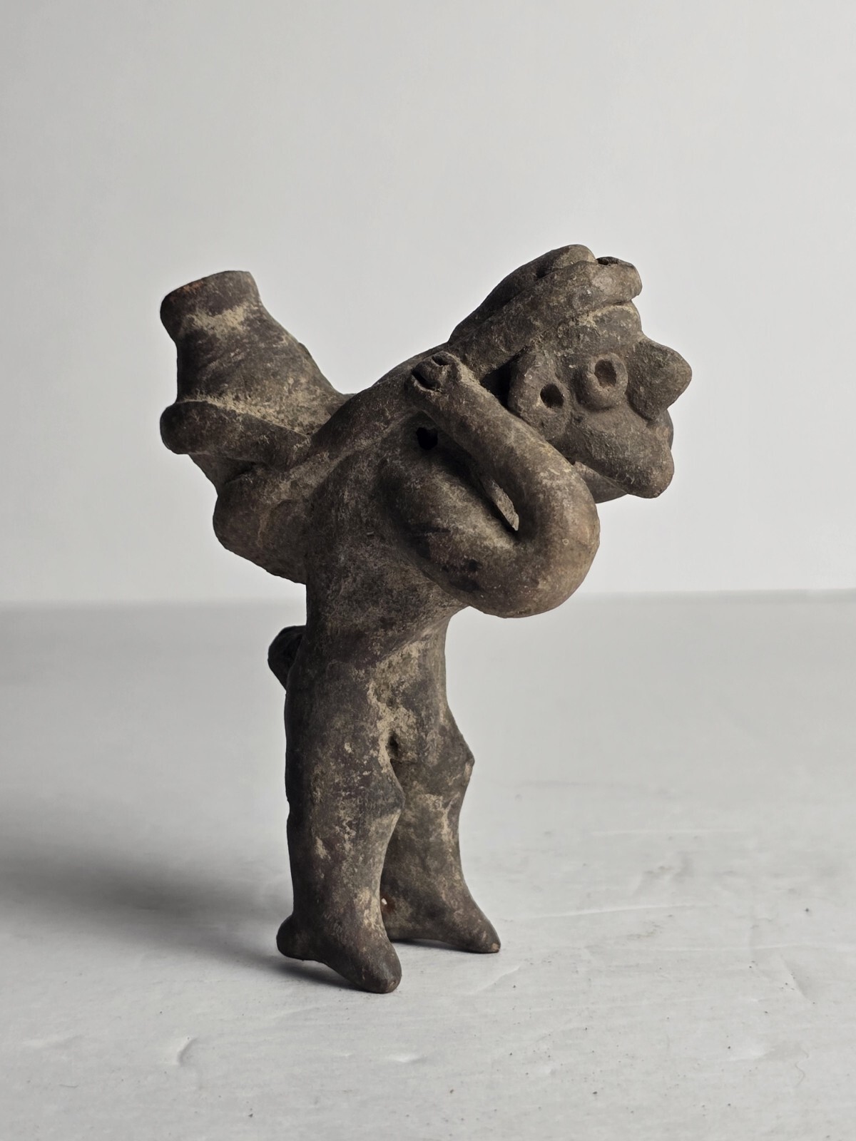 Pre-Columbian Colima Blackware Figure Ca. 200BC-300AD!