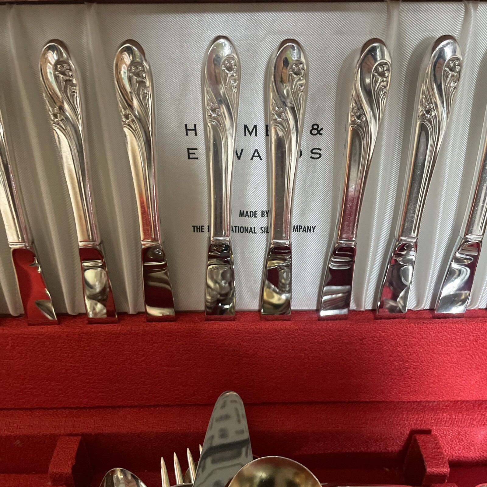 VINTAGE HOLMES and EDWARDS INLAID SILVER-PLATED FLATWARE FLORAL (66 In Total)