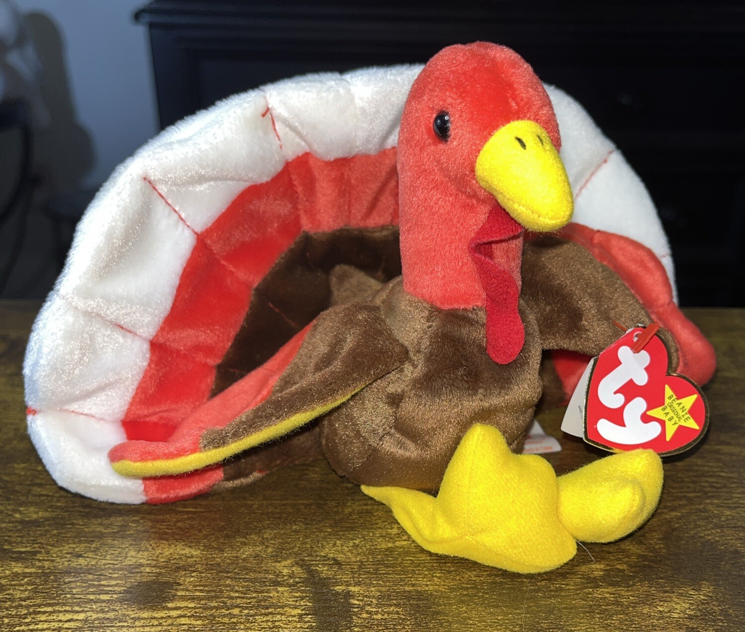 GOBBLES THE TURKEY TY BEANIE BABY 1996 RARE – GREAT CONDITION w/tag 3 ERROR Tag
