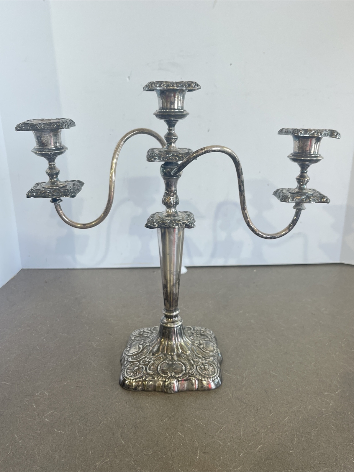 Antique Ornate FORBES SILVER CO. Quadruple #116 Candlelabra FABULOUS Candlestick
