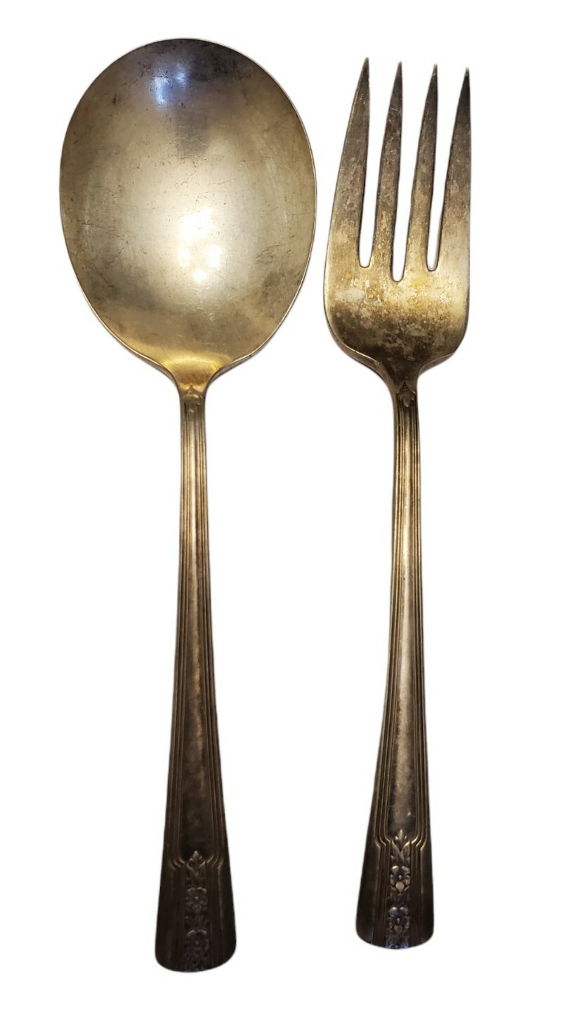 WM Rogers MFG CO Original Rogers Flatware Serving Spoon and Fork
