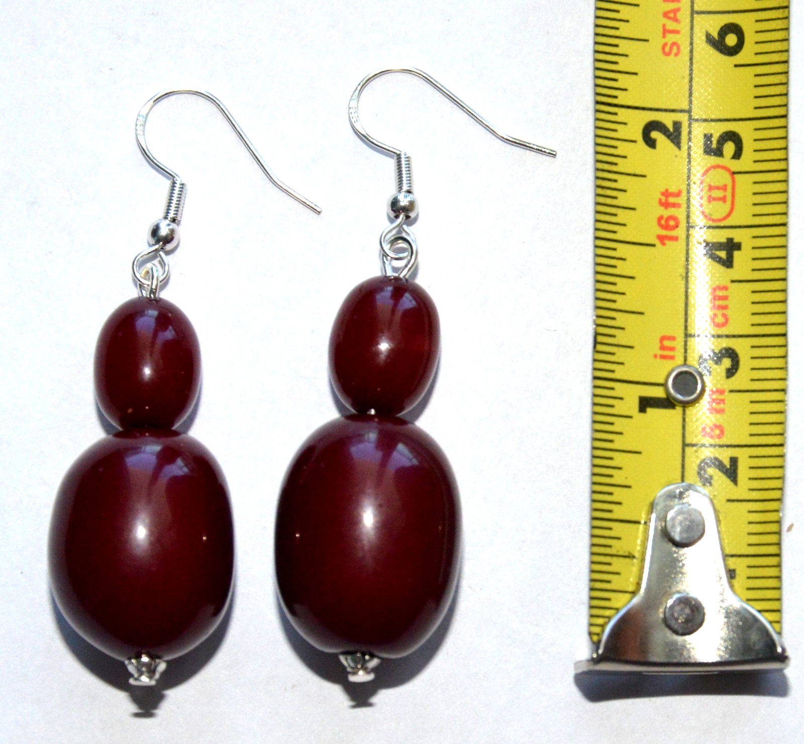 ✅RUSSIAN SOVIET BALTIC CHERRY AMBER SILVER HOOK EARRINGS BAKELITE NECKLACE WATCH