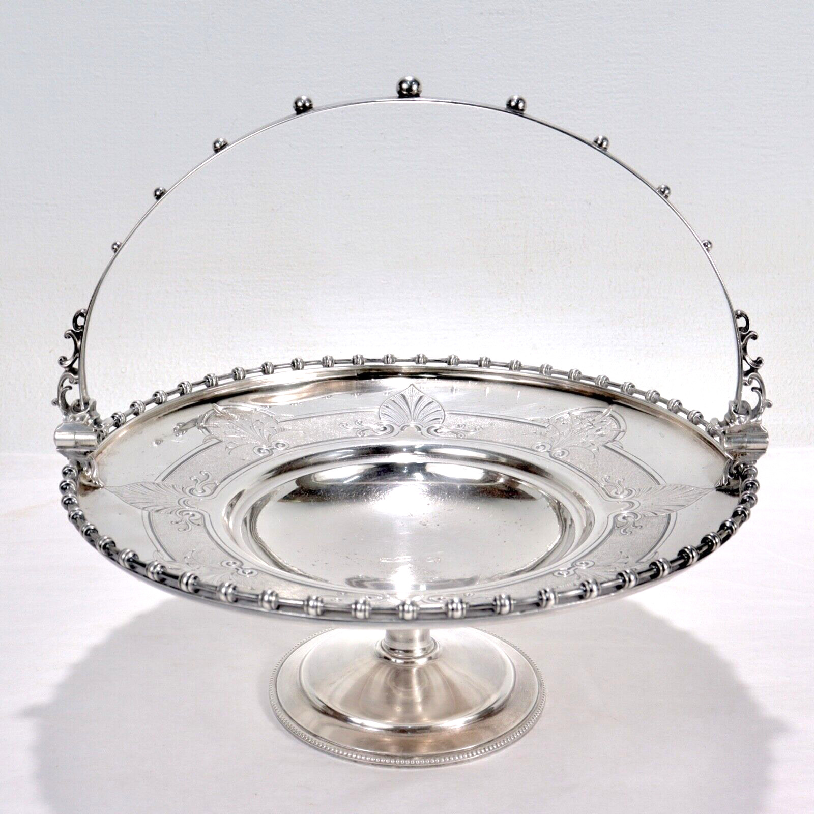 19th Cent Gorham Coin Silver Handled Tazza of New Orleans, LA Southern Interest