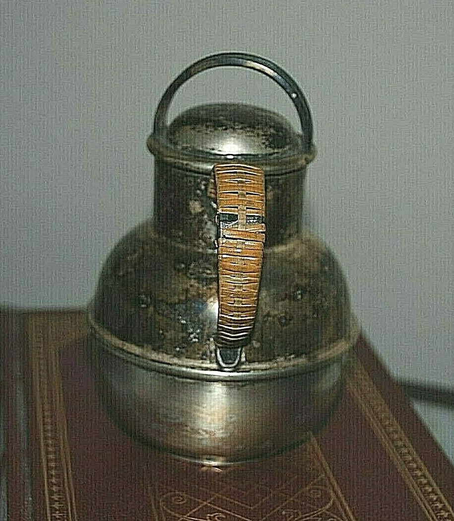 PAIRPOINT MFG Lidded Creamer Wicker Handle 0305 Sheffield Silverplate 1895 Rare
