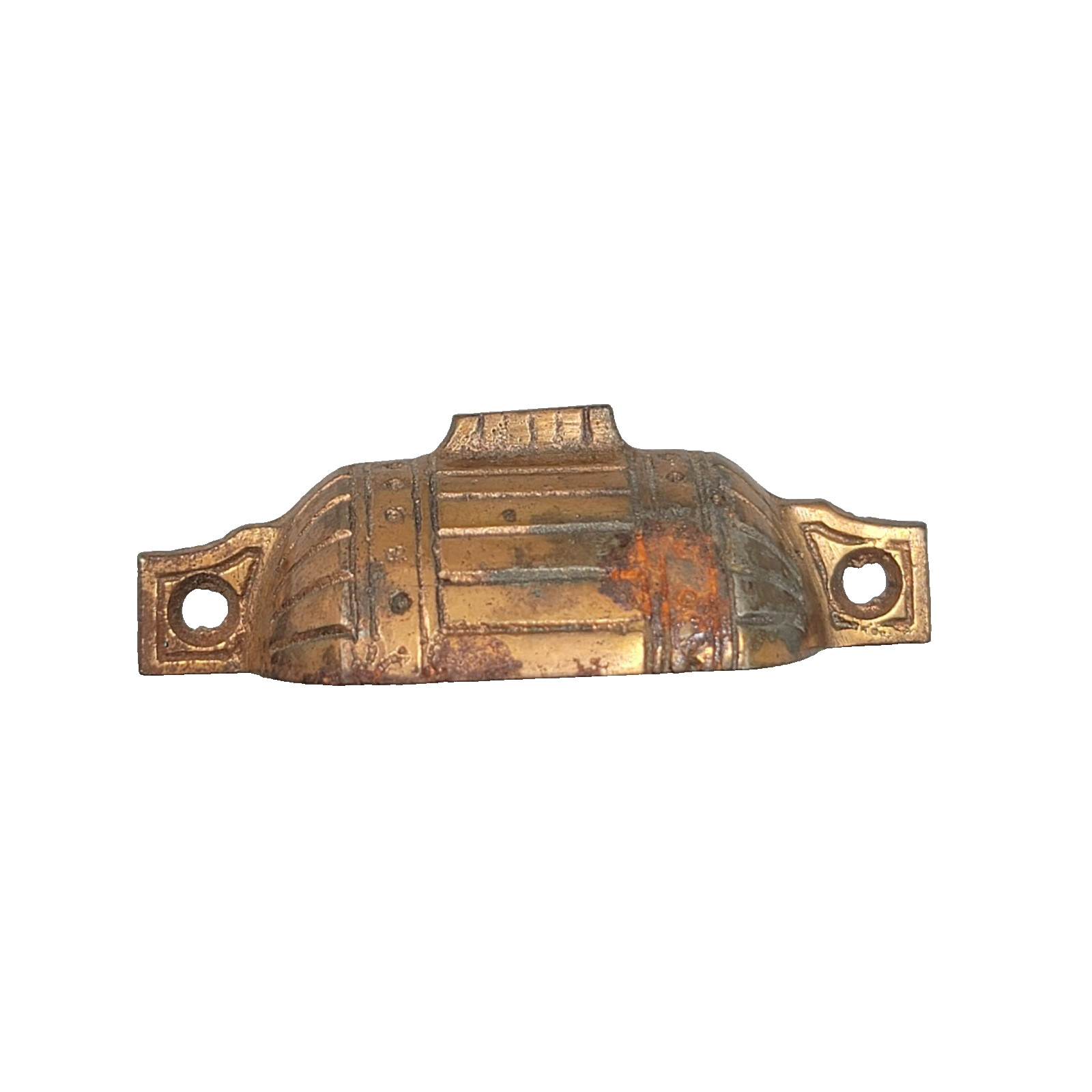 Vintage SINGLE Bin Pull Drawer Cast Iron Hardware Reclaimed Salvage 3 in