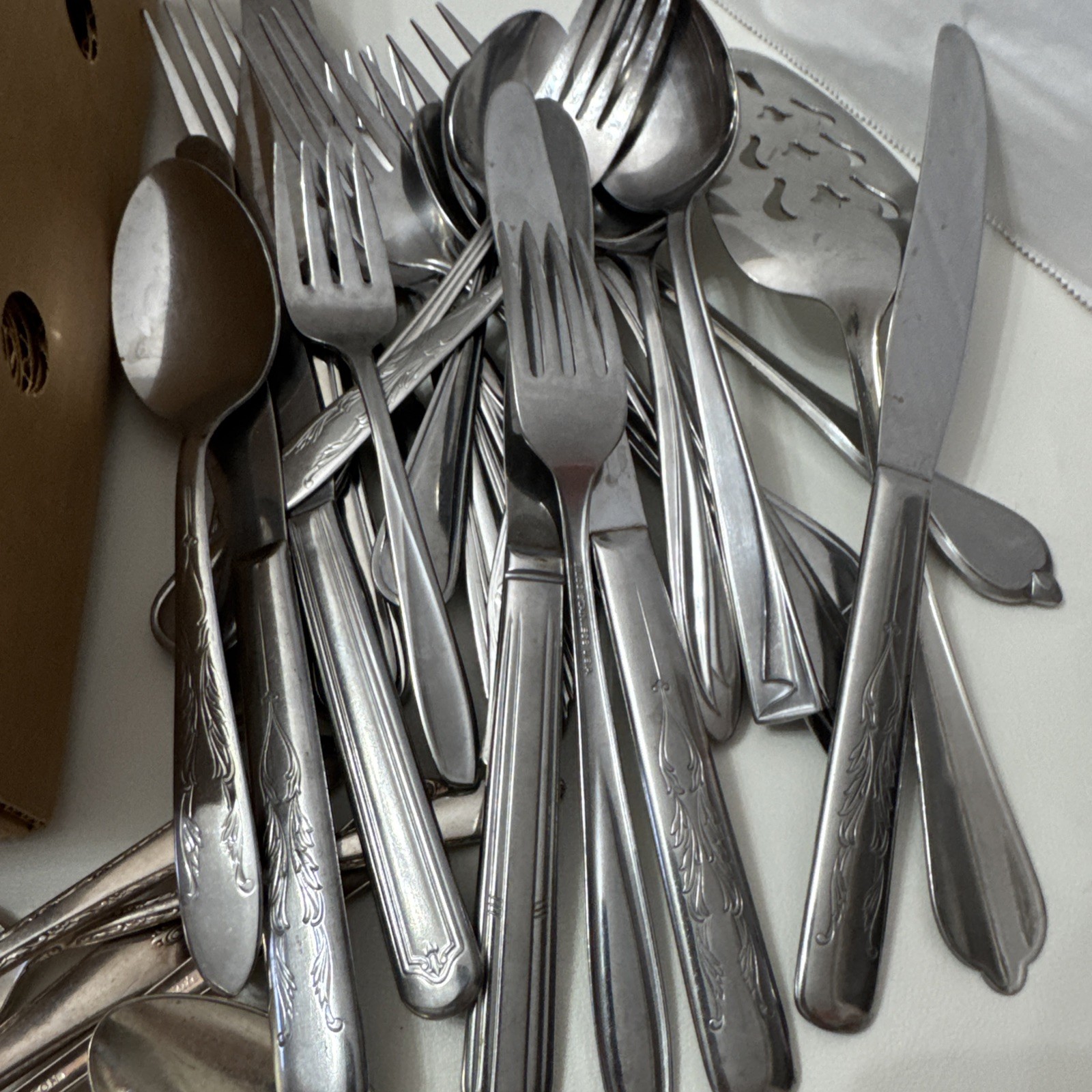 Lot of 15 Lbs Vintage Assorted Flatware Silverware