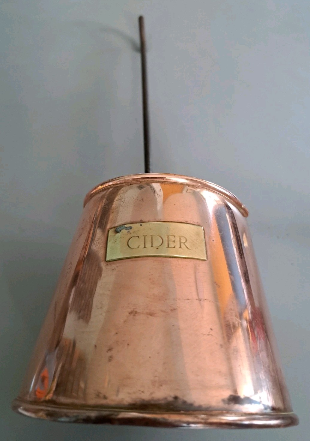 Antique Copper Cider Measure /Ladle/Jug Hooked Handle ~ Bates Brass Birmingham