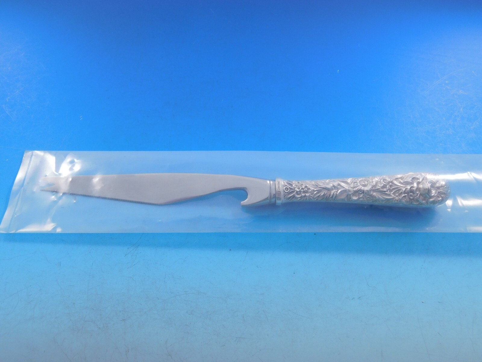 Repousse by Kirk Sterling Silver Bar Knife HHWS Custom Made 8 7/8″