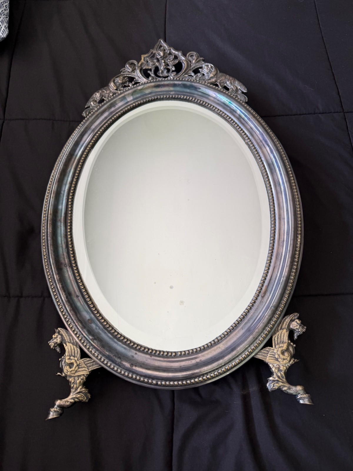 Mirror, 1800’s Polish dressing mirror by Fraget