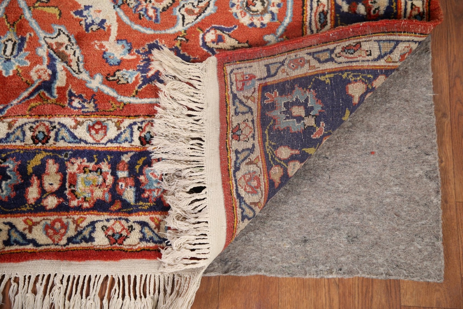 Vintage Rust Color Accent Rug 4×7 Handmade Wool Traditional Floral Pattern