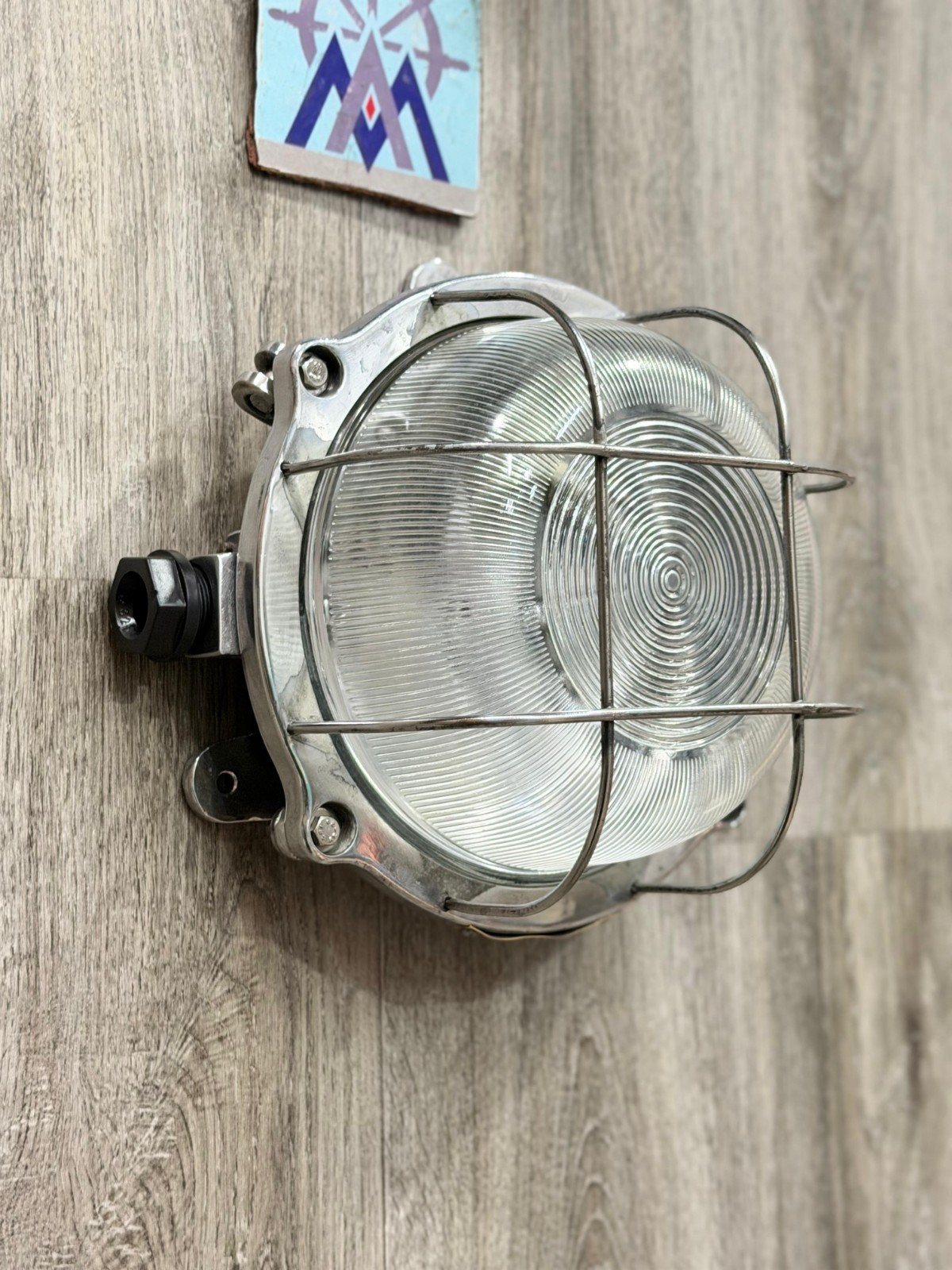 Nautical Aluminium Bulkhead Light | Salvaged Ship Ceiling Wall Deck Fixture