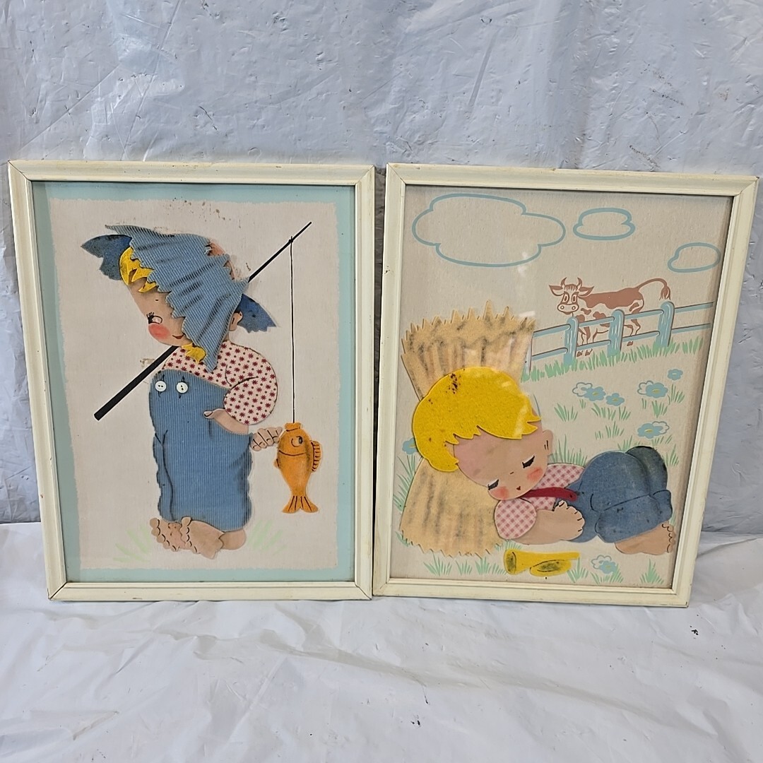Vintage Irmi Original Young Ideas Nursery Plastics Proud Young Fishing Farm Nap