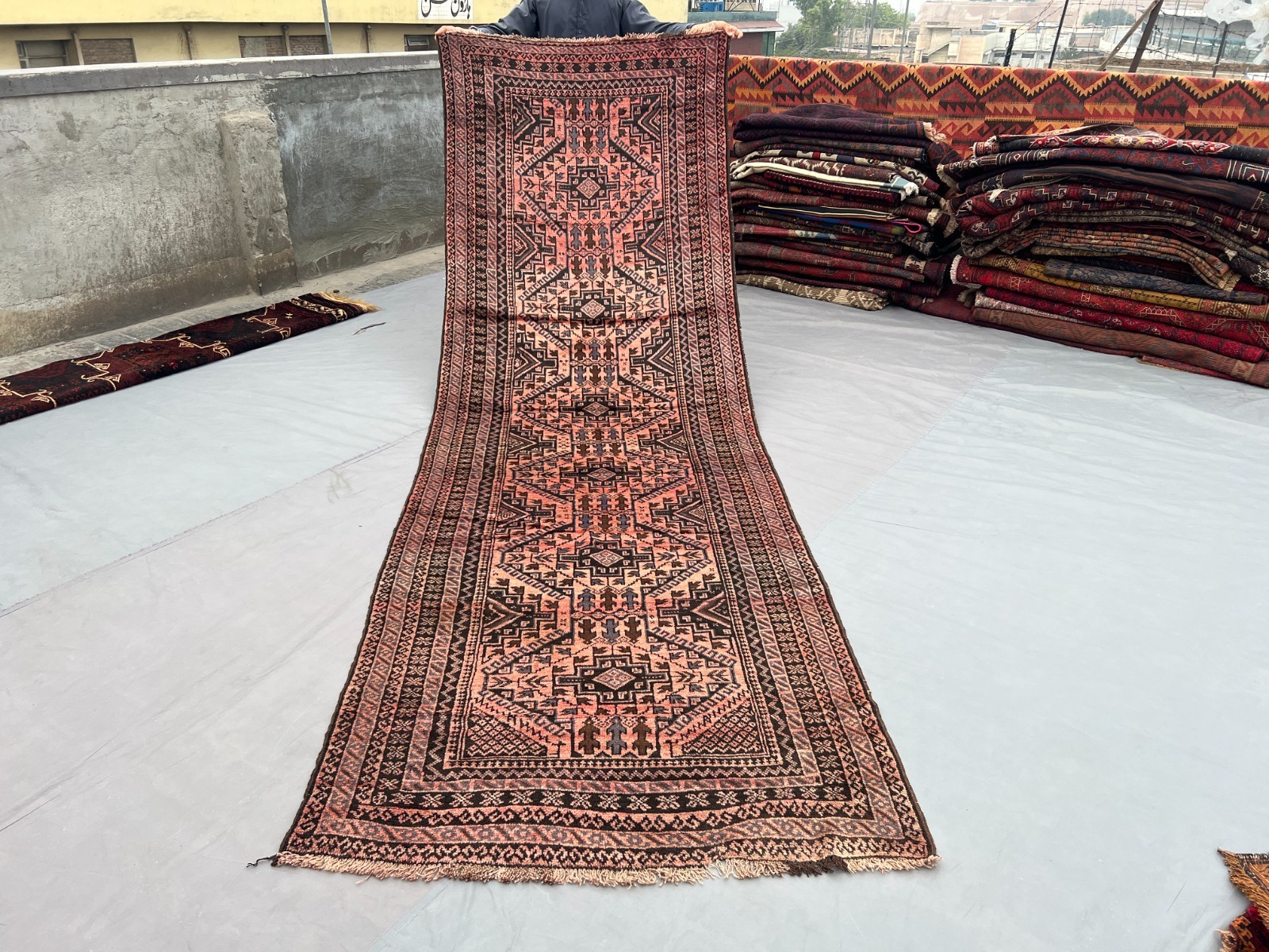 4 x 13 Antique Baluchi Runner – Afghan Hand-Knotted Wool, Low Pile, Tribal Rug