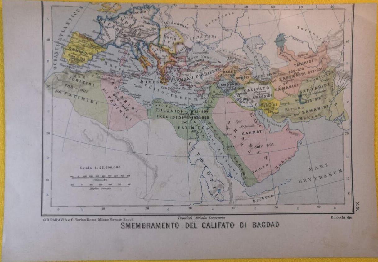 Iraq Usa War Caliphate of Baghdad ORIGINAL VINTAGE MAP 10.5×14.5 – C18-8