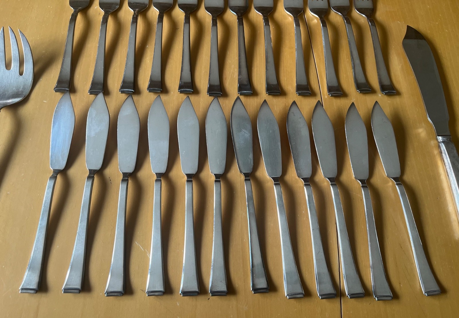 WMF faceon silverplate fish set with serving pieces Total 26 pieces
