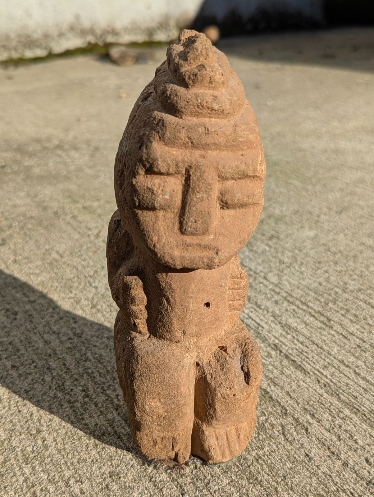 Unknown Pre-Columbian Aztec Basalt Figure 1200 AD to 1450 AD 7.75″ x 3″ x 2.25″