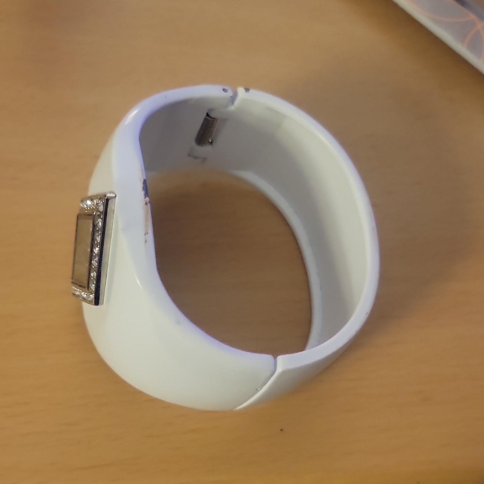 Pierre Bonnie White Bangle watch, Chic style, great match to any bright outfits