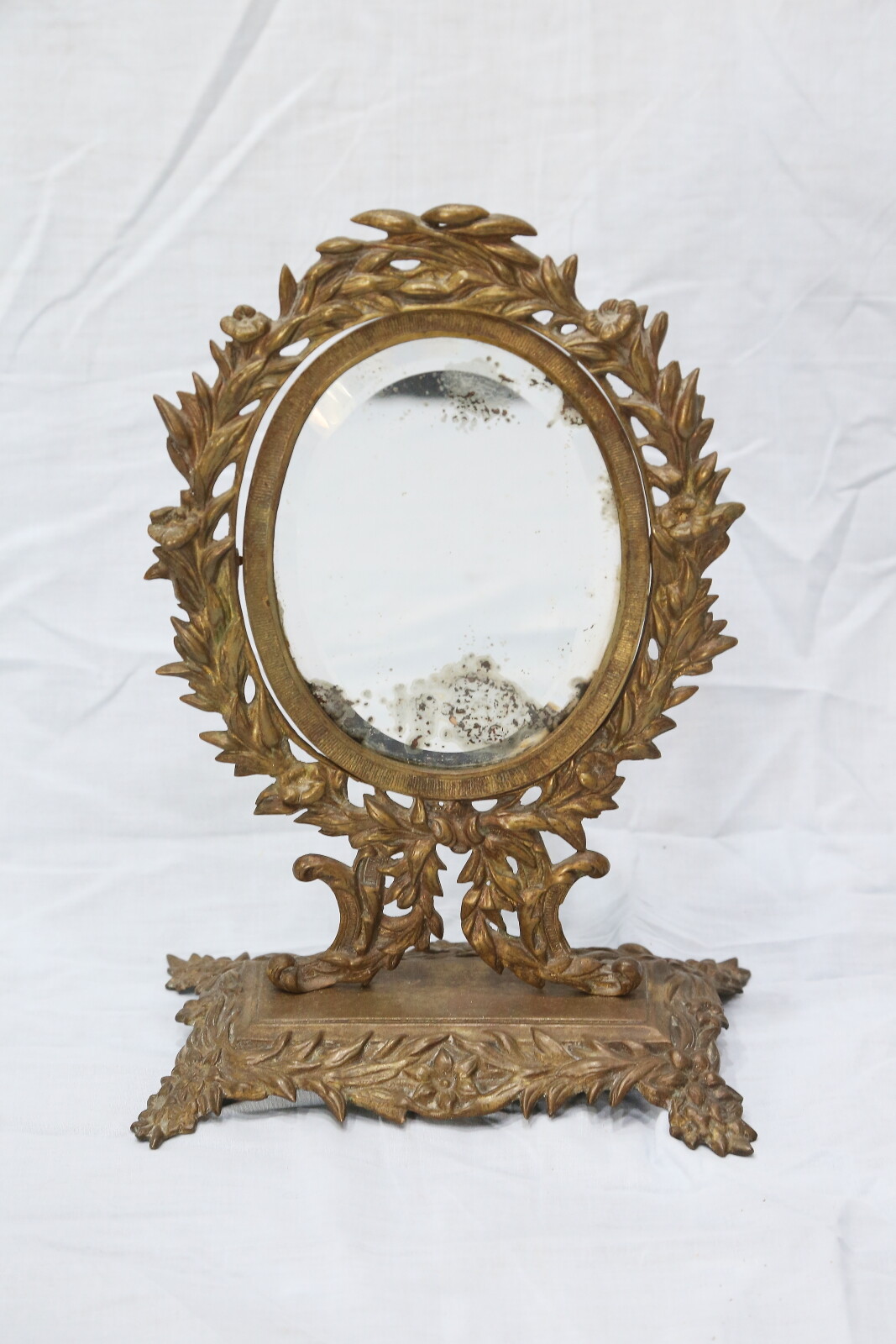 Mirror Dressing Table Bronze Brass Golden Liberty Mercury Ground