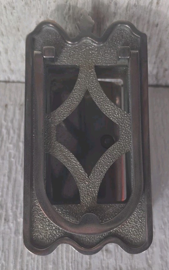 Antique Brass Cast Metal Speakeasy Door Viewer Grate Peephole W/Original Screws.