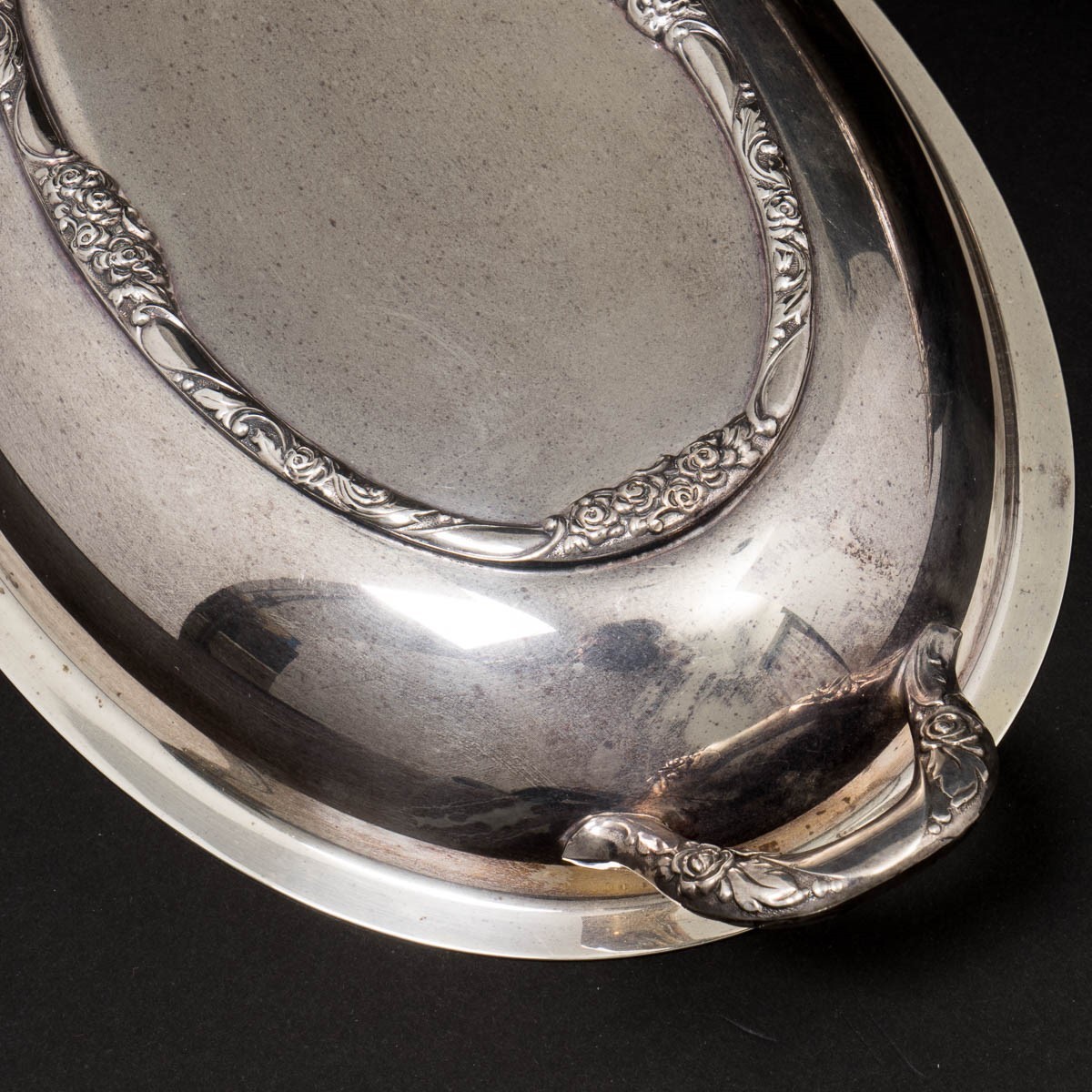 Oneida Silverplate Double Vegetable Bowl Ballad-Country Lane 13″ L Covered Dish