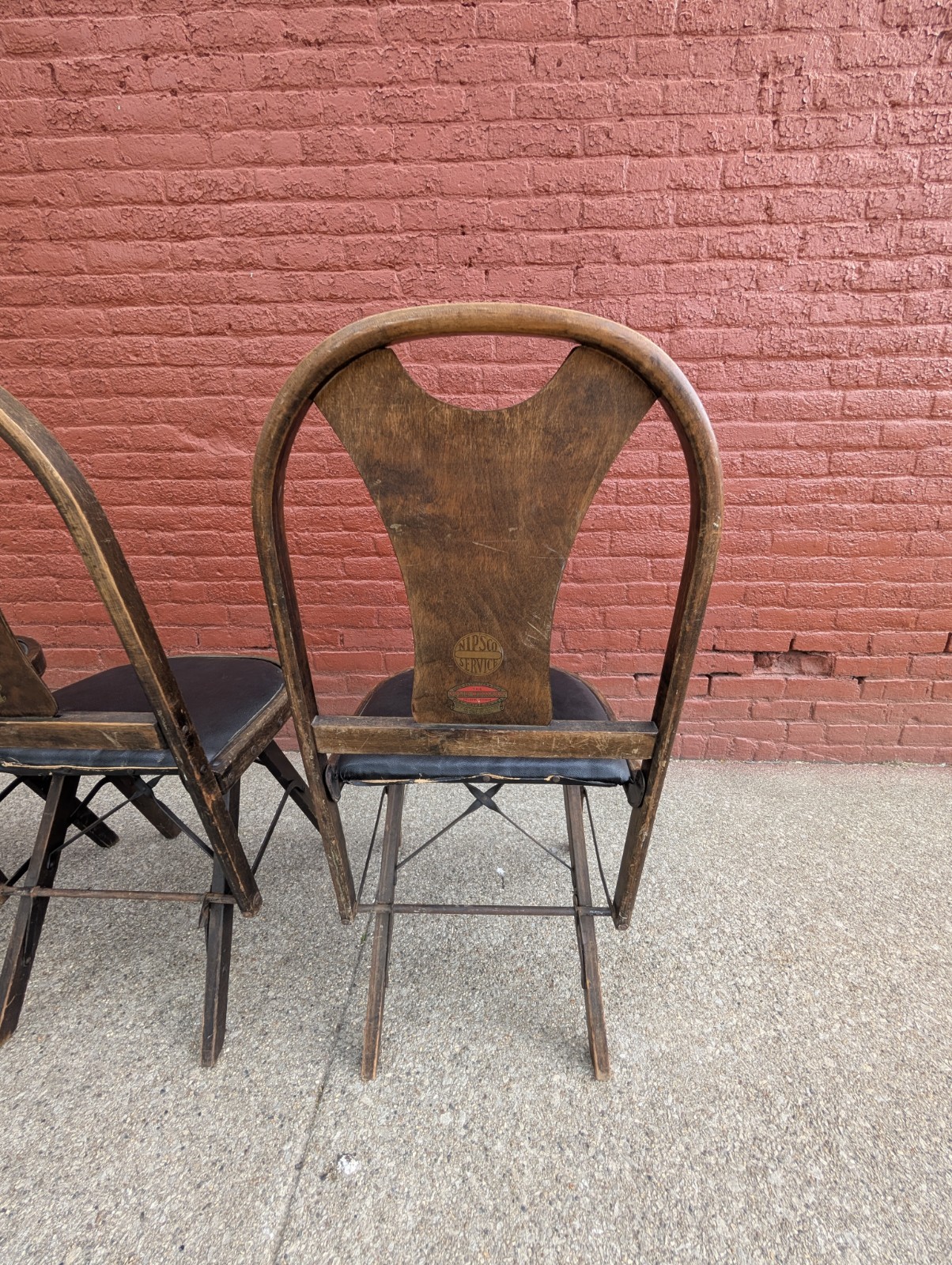 Antique Solid Kumfort Folding Chairs Louis Rastetter & Sons Set Of 4 Fort Wayne