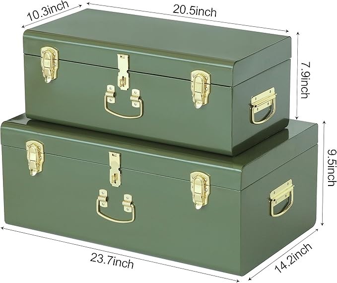Custom Name Large Keepsake Trunk – Wedding, Baby Shower, Vintage Keepsakes Box