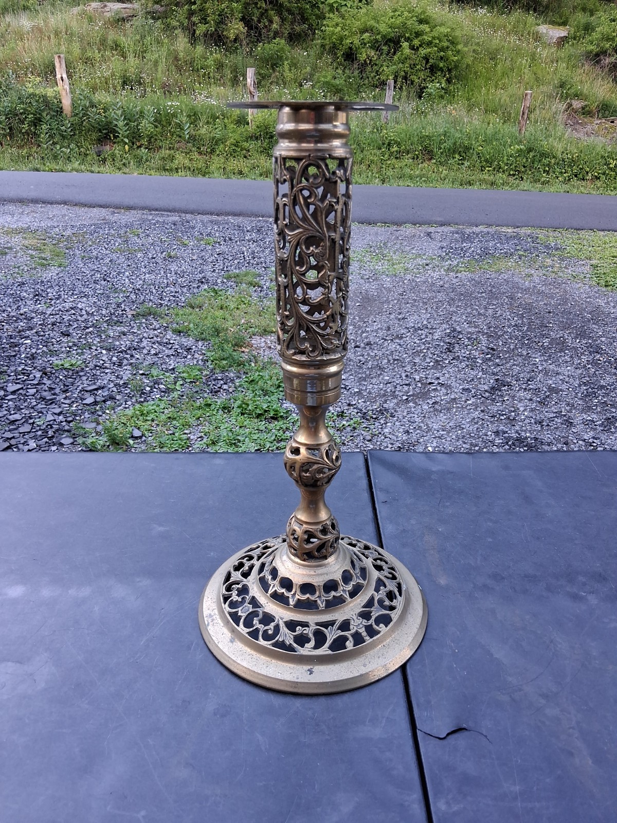 Hollywood Regency Brass Marble Table Base Only