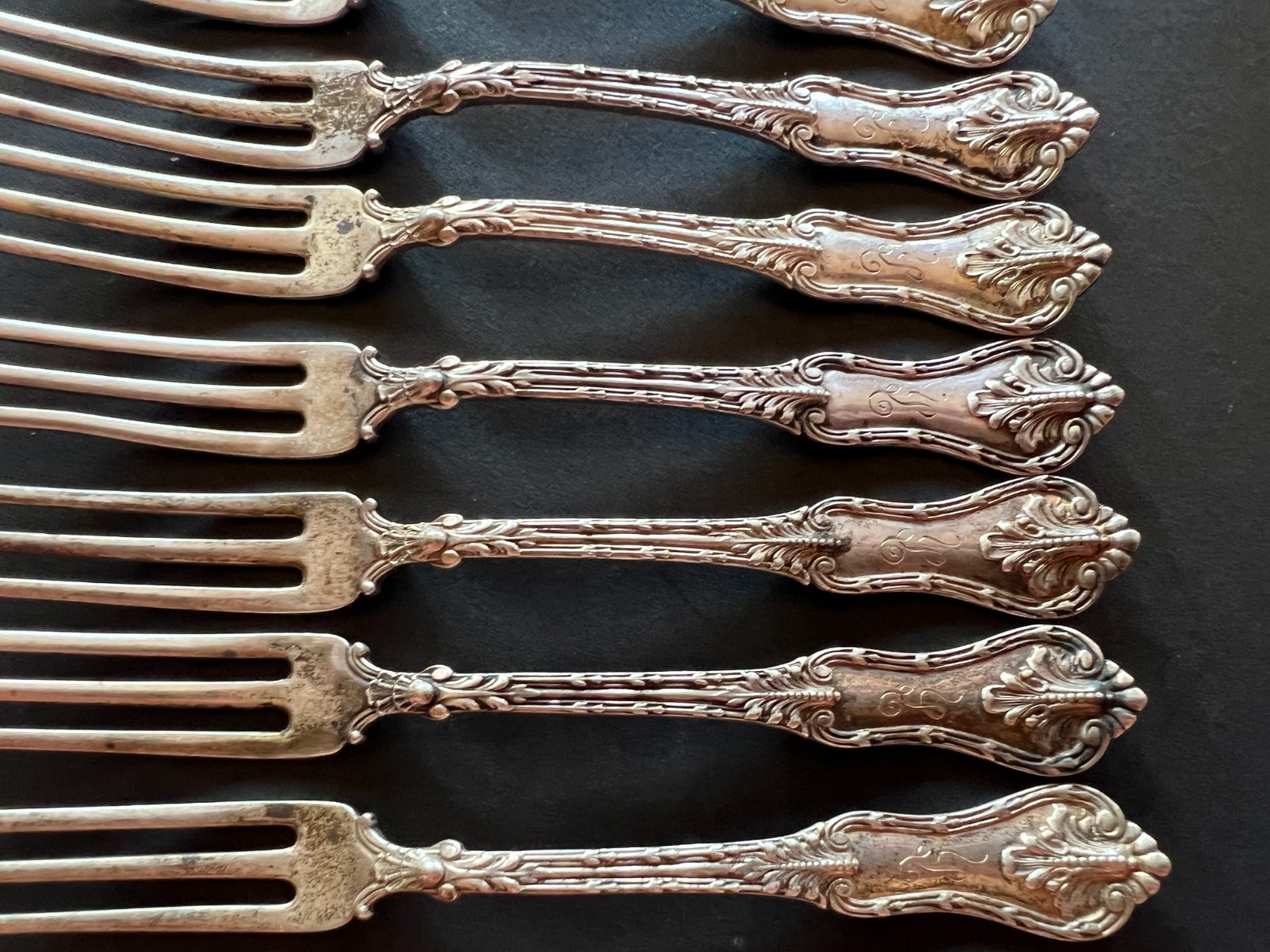 Sterling Silver Strawberry Berry Fork Daniel Low Josephine **READ** Monogrammed