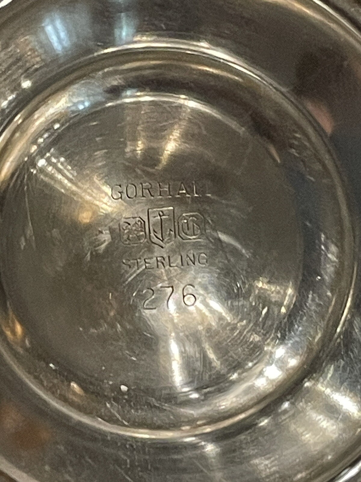 GORHAM STERLING SERVING CONDIMENT / HONEY POT / JAM JAR – ETCHED GLASS CLASSICAL