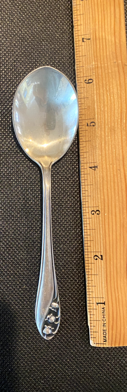 STERLING SILVER FLATWARE GORHAM LILY OF THE VALLEY 1 SUGAR SPOON NEW OUT OF BAG