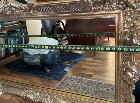 Massive Antique Gold Mirror