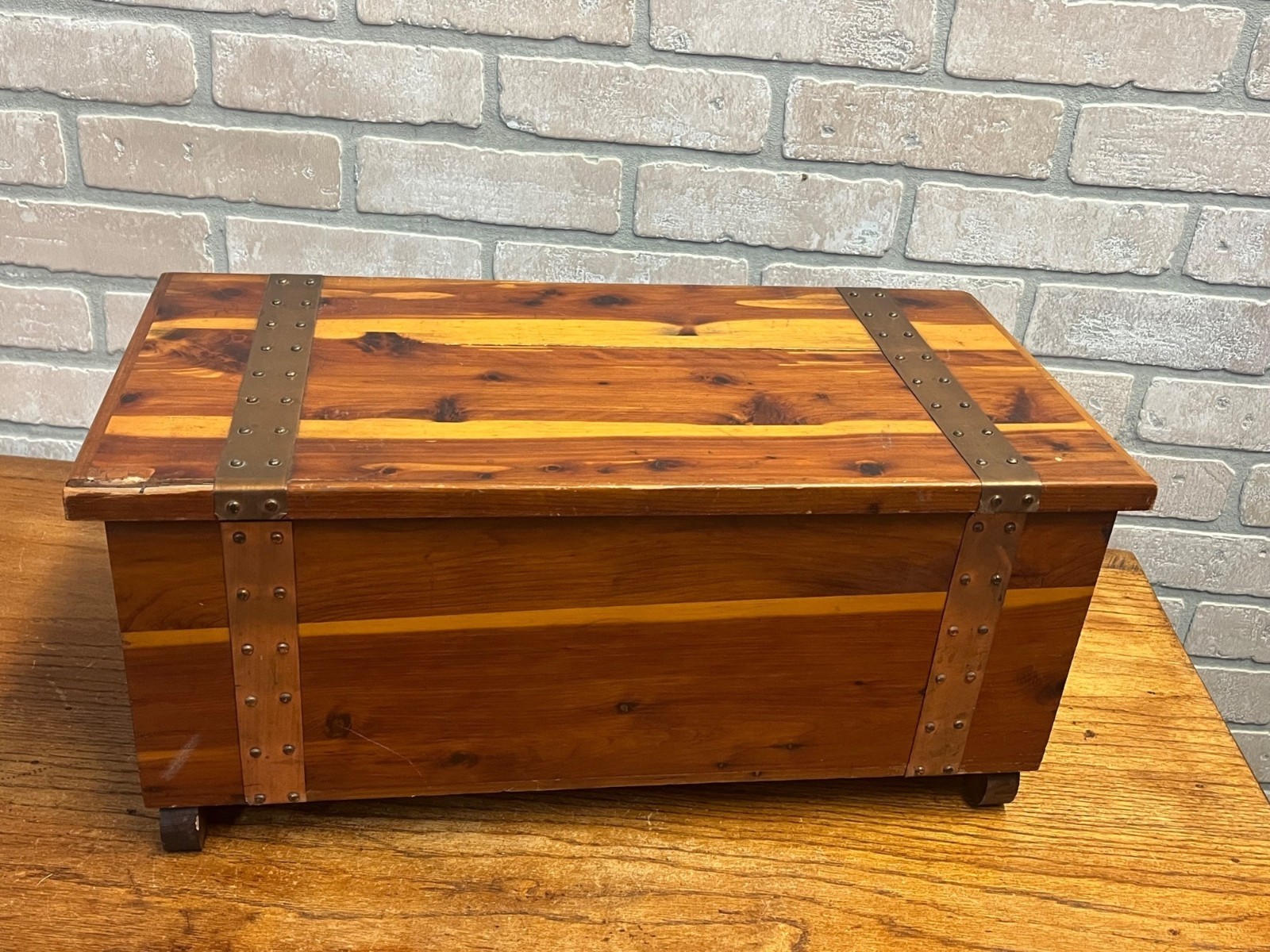 Antique 1920s Farley & Loetscher Cedar Chest Storage Keepsake Box Dubuque Iowa
