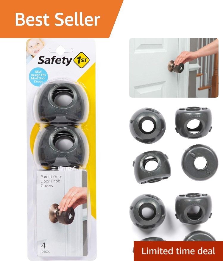 Parent Grip Door Knob Covers Grey 4 Pack Child Safety Tool