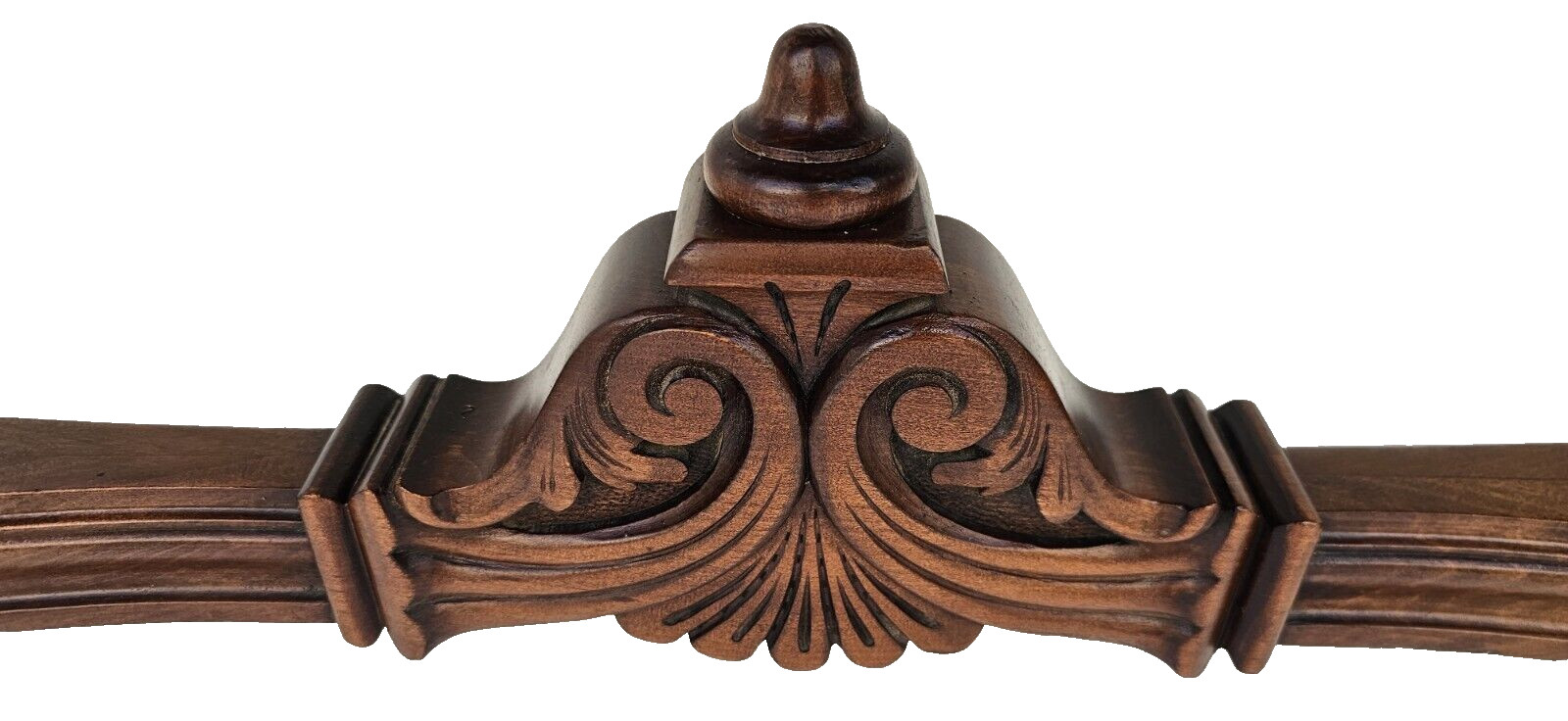 Antique 1920s Rockford Carved Walnut w/ Marquetry Bar or China Cabinet Hutch