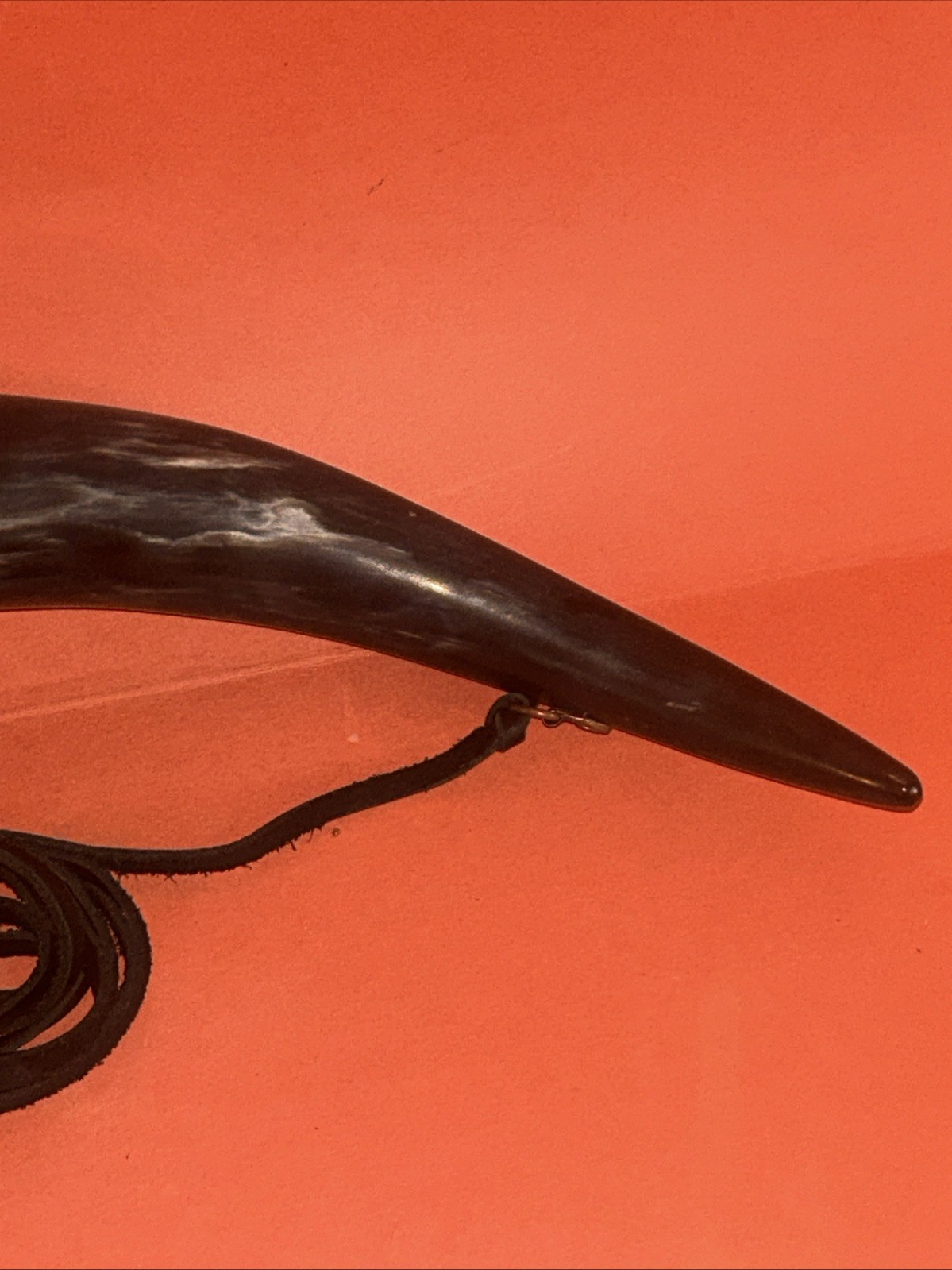 Vintage Renaissance 14″ Inch Drinking Horn Hand Crafted With Strap