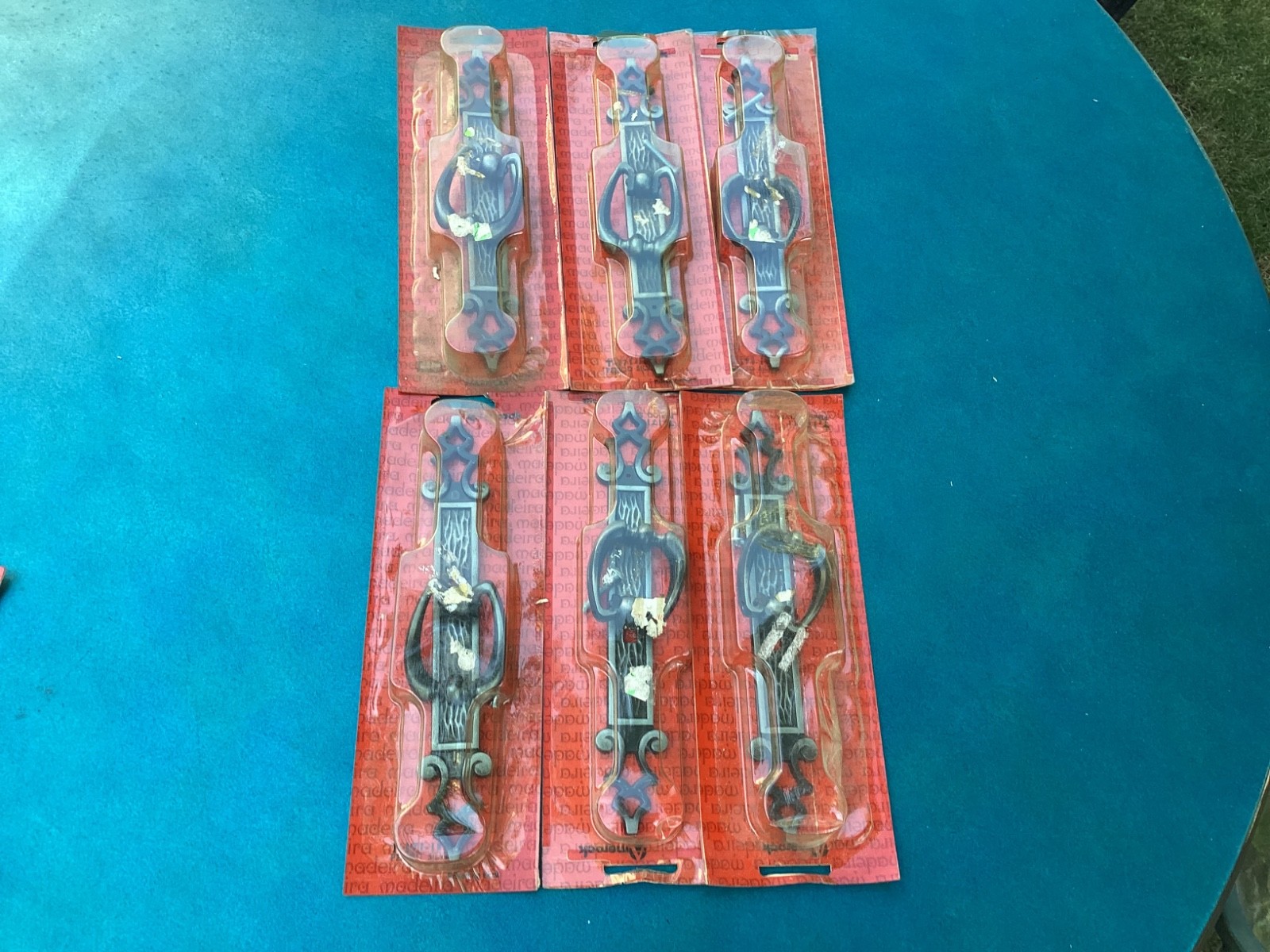 Vtg Drawer Door Pulls Amerock Madeira Cabinet Anitque Silver Color T-171 (6)Nos