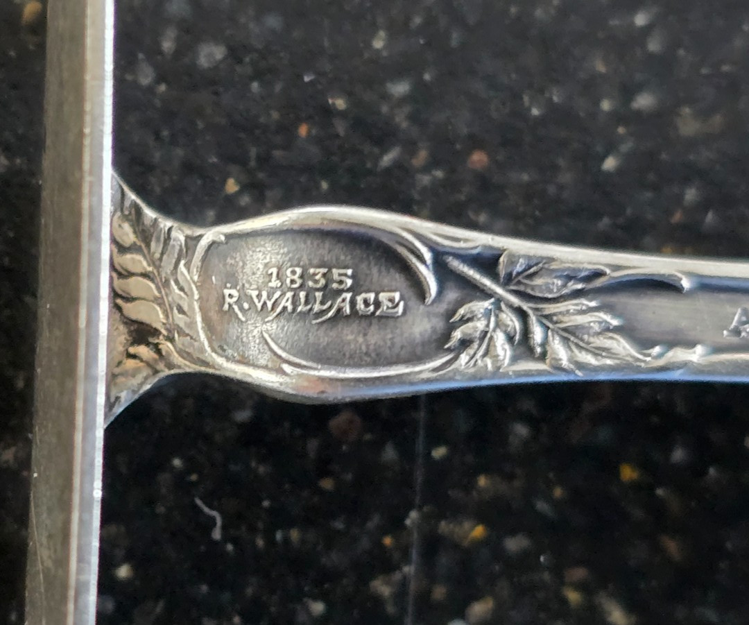 Antique Wallace Silver, Silver Plated Child’s Food Pusher, 1909