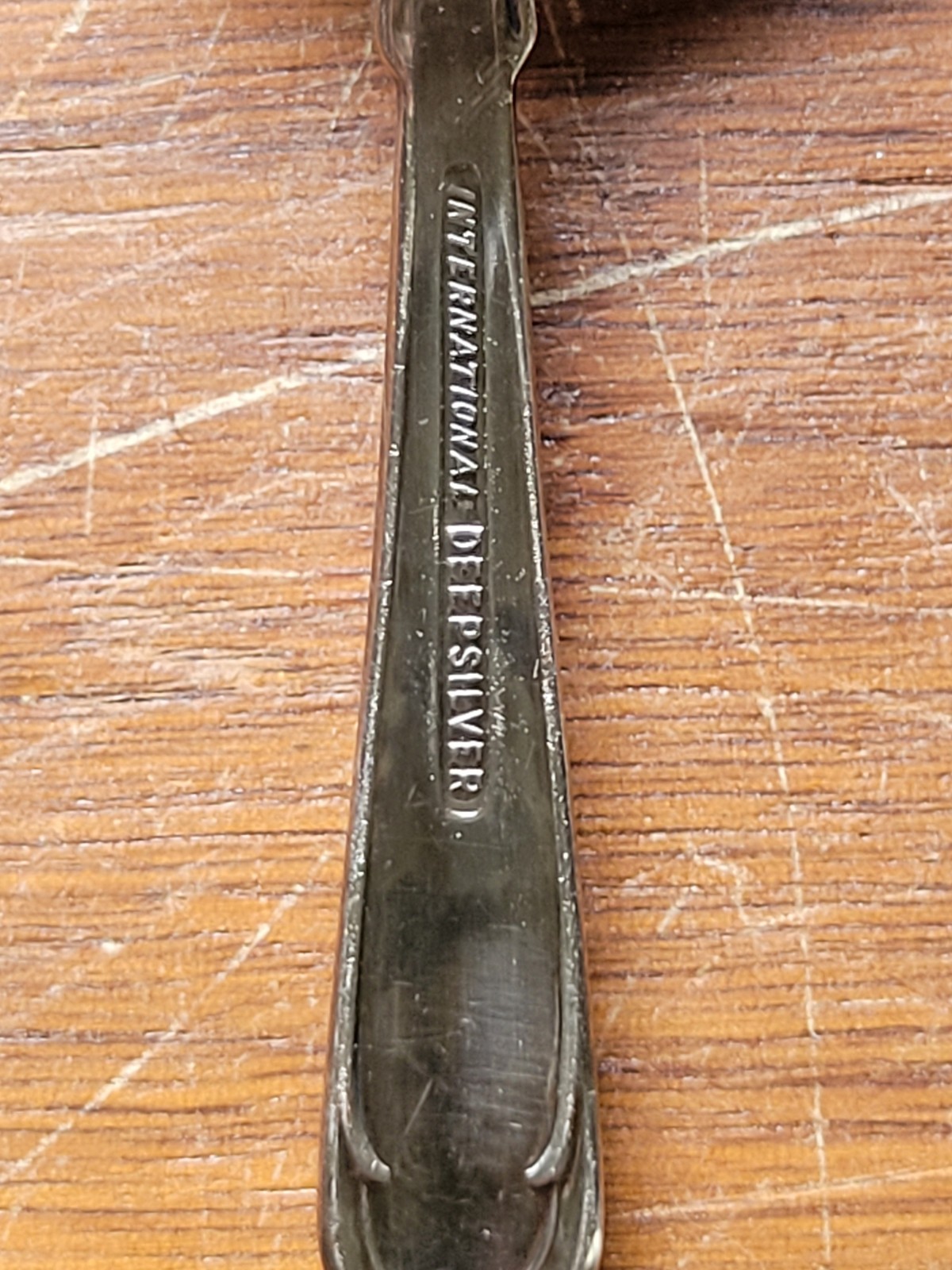 International Deep Silver / Flatware Serving Spoon & Fork