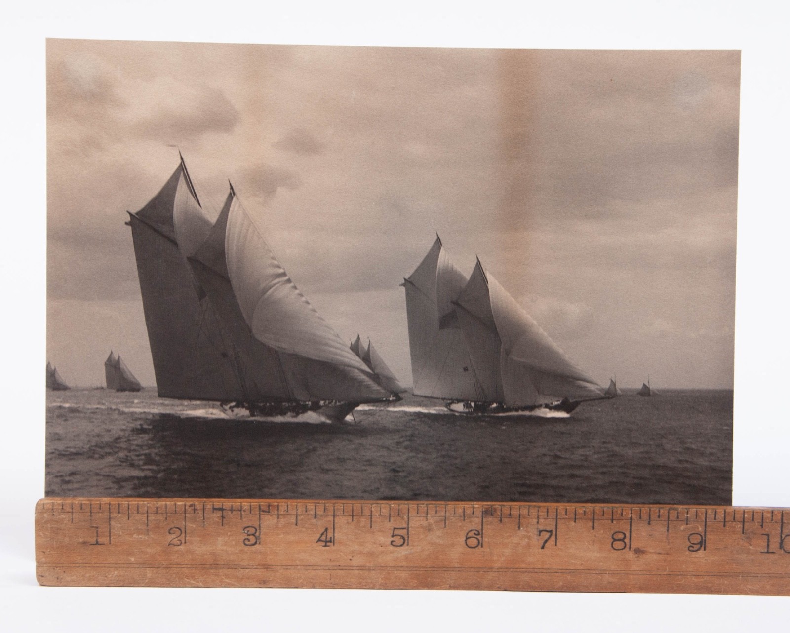 1898 Charles E. BOLLES 1847-1914 B&W Photograph, Sail Boats Racing America Cup ?