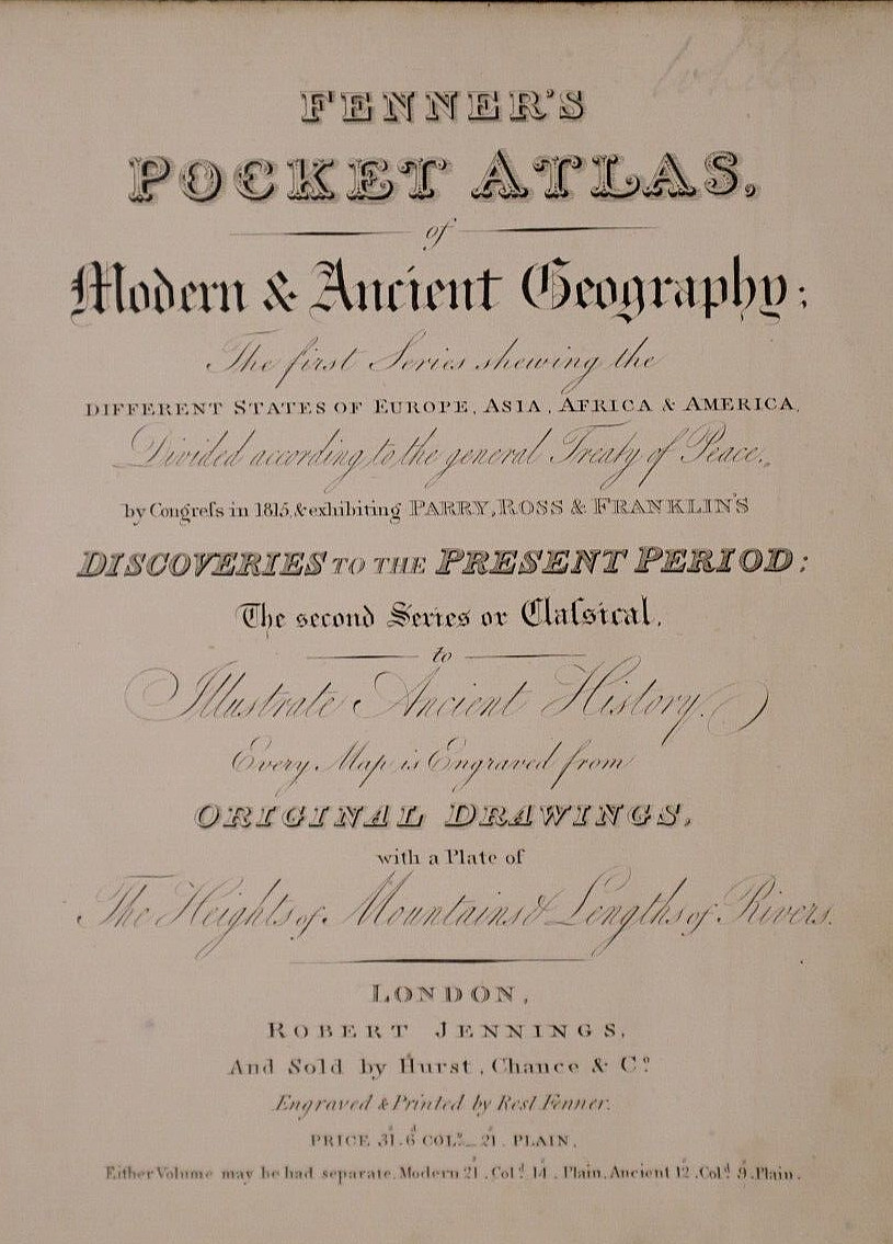 1828 Map ~ GALLIA ~ Engraved & Printed by Rest Fenner ~ (Small-5×6)-#17