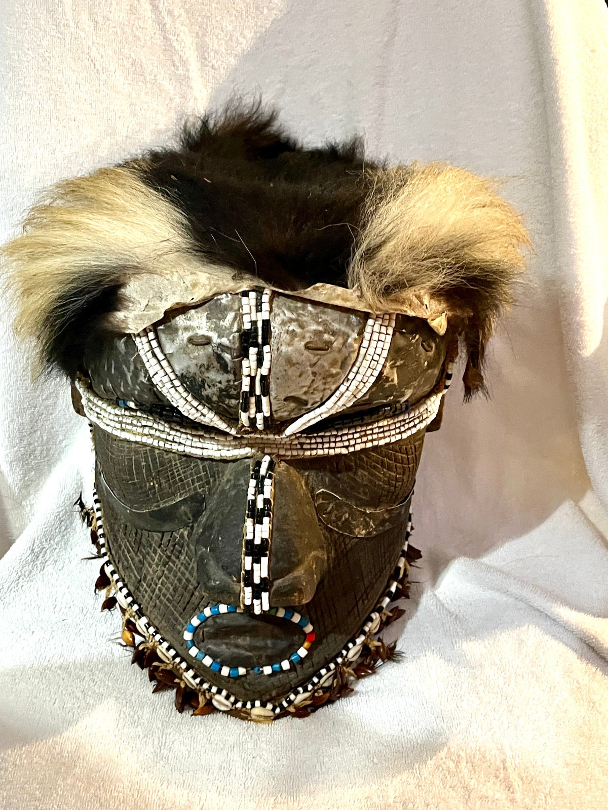 KUBA BWOOM HELMET MASK DEMOCRATIC REPUBLIC OF CONGO VINTAGE