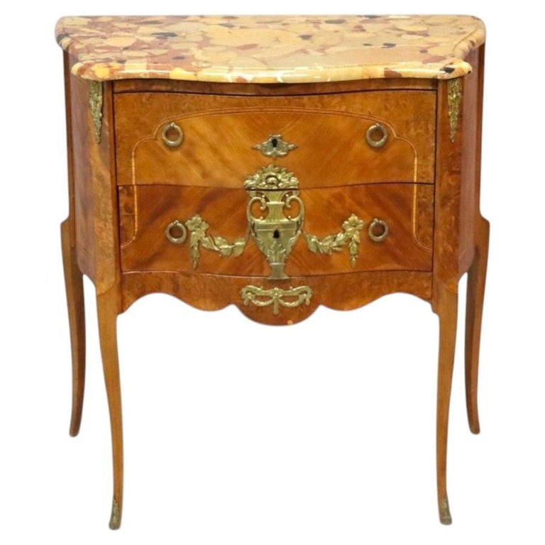 French Louis XV Style Burl, Satinwood & Ormolu Specimen Top Stand c1930