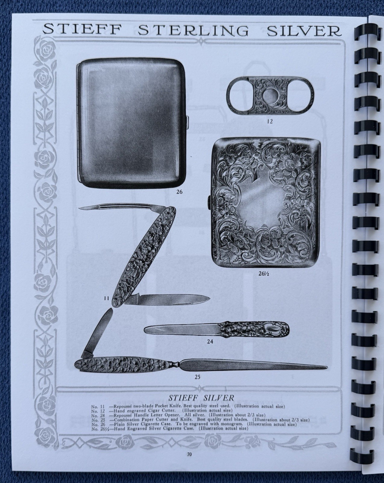 86 Page 1920 Stieff Rose Sterling Silver Catalog Photocopy 225 Items Pictured