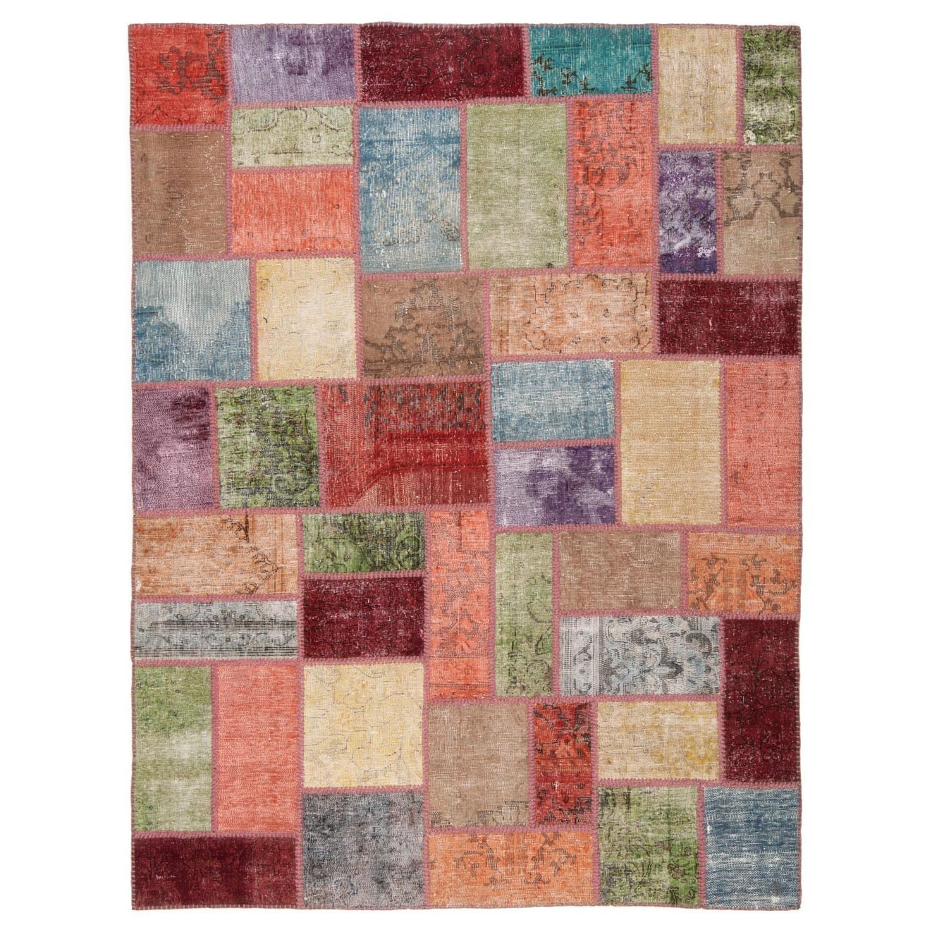 Dicarpet Patchwork 208×157 cm Handmade Vintage Oriental Rug Carpet