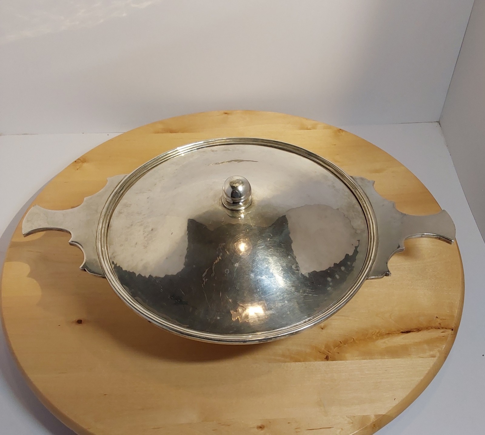 DSCG Duchess o Sutherland Cripples Guild Arts and Crafts Silverplate Bowl w/Lid