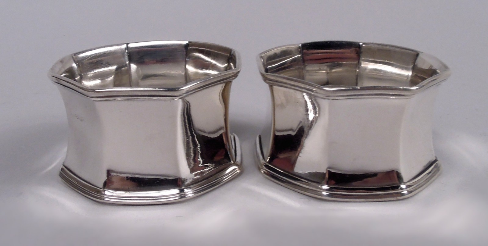 Clarence A Vanderbilt Napkin Rings 84 Antique Art Deco American Sterling Silver