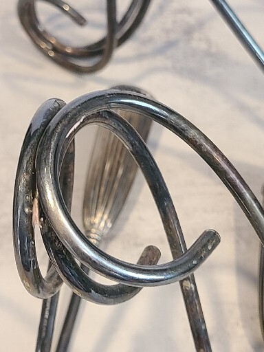 NAPIER Triple Light Fluted Silverplate Candle Holder Set of 2 Mid-Century MOD