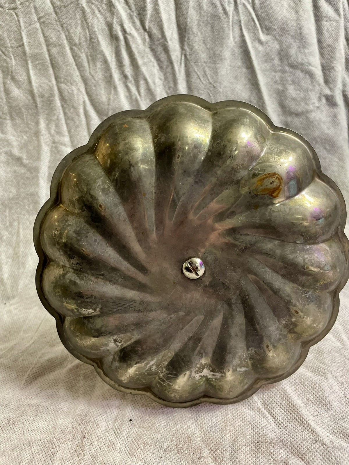 Vintage Silver-Plated Two-Tier Serving Tray – 9.5” Tall x 8” Wide