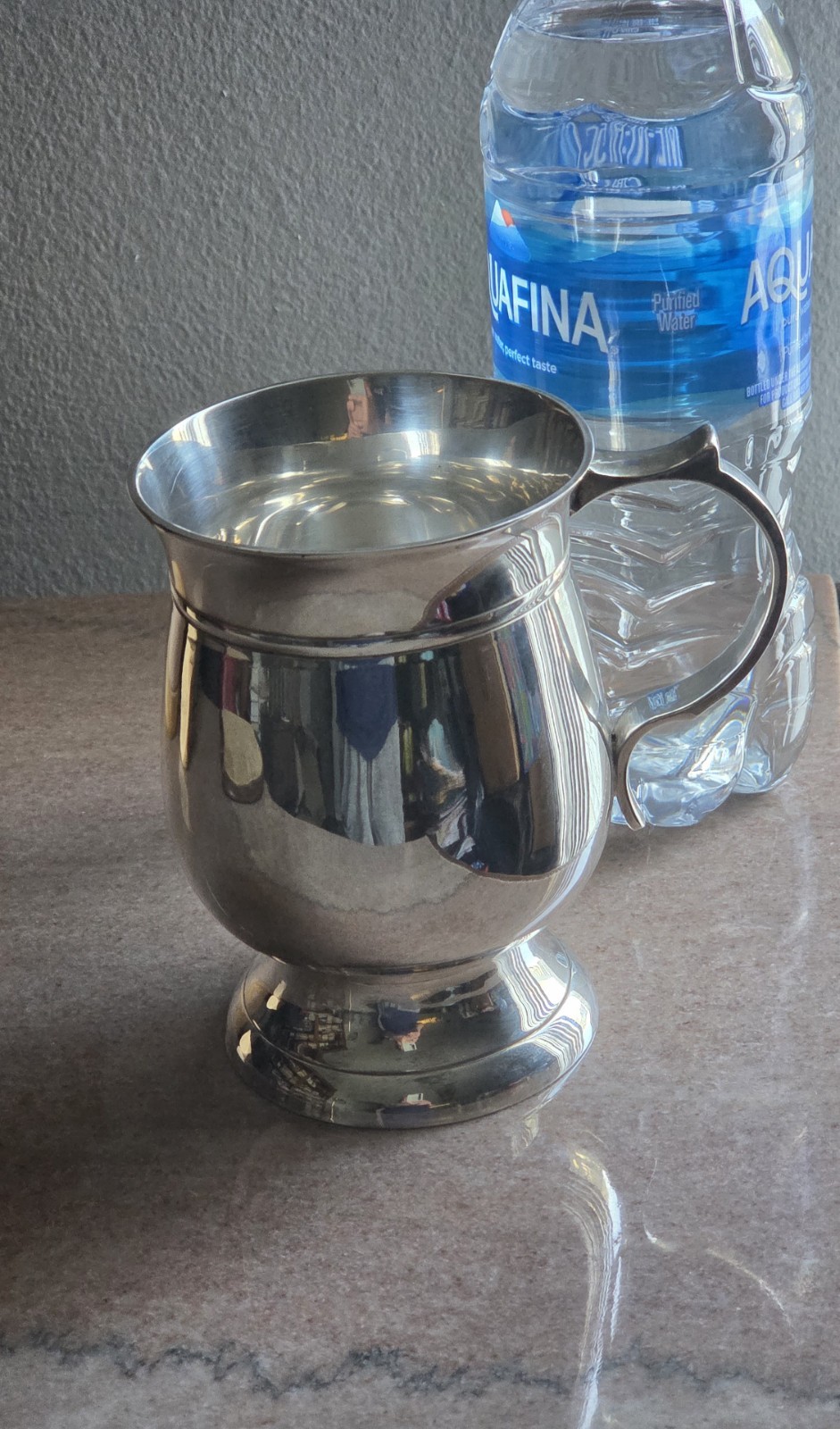 VTG International Silver Co Silverplate Tankard Mug – Handmade India 1960s–70s